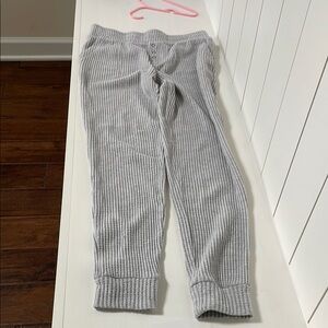 Cozy Gray Ribbed Lounge pants